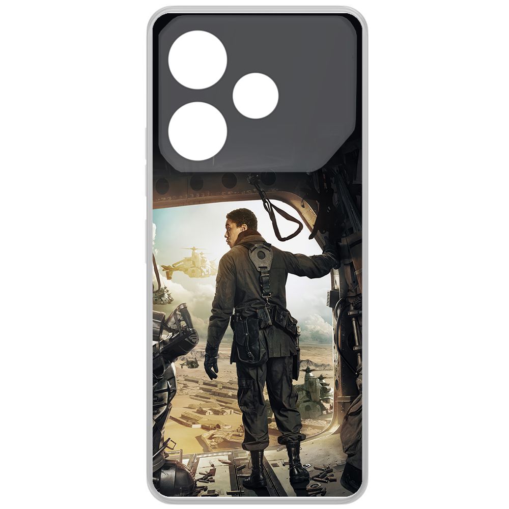 

Чехол-накладка Krutoff Clear Case Фоллаут (Fallout) - Аарон для TECNO Pova 6, Прозрачный