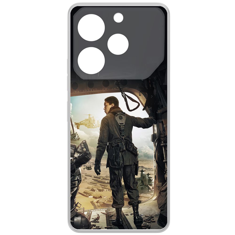 

Чехол-накладка Krutoff Clear Case Фоллаут (Fallout) - Аарон для TECNO Pova 6 Pro, Прозрачный