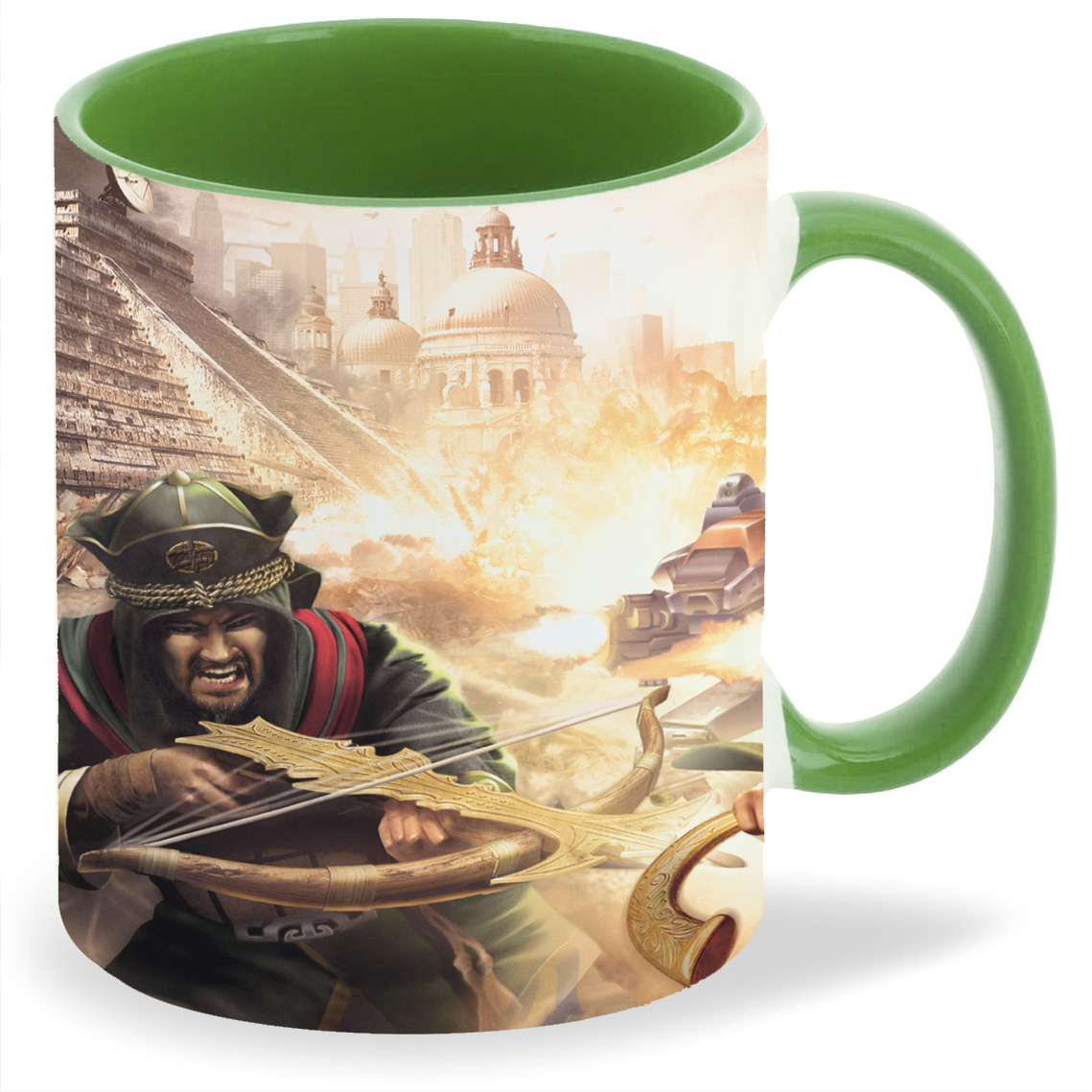 

Кружка CoolPodarok empire earth Девушка с рогами Арбалет, empire earth Девушка с рогами Арбалет