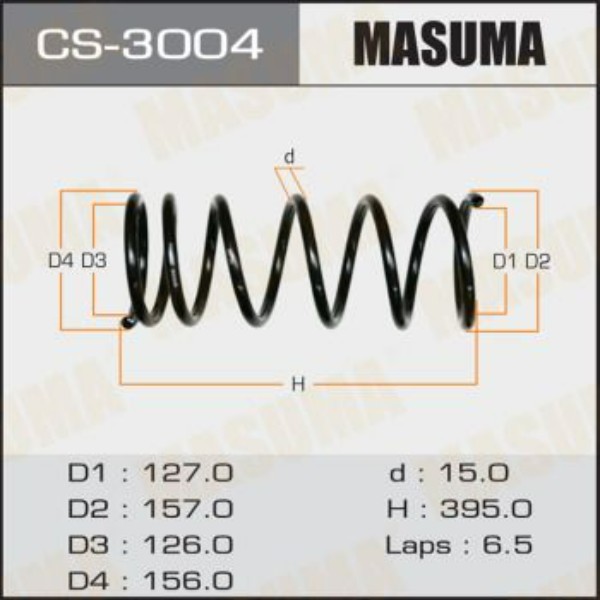 

Пружина подвески MITSUBISHI Masuma CS3004