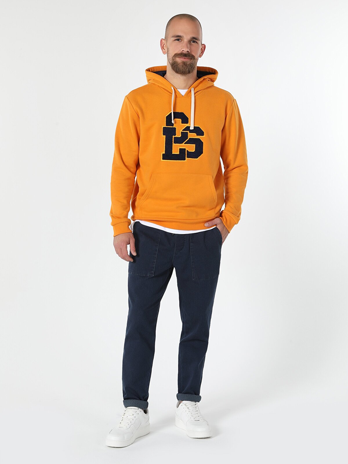 

Худи мужское Colin's CL1061637_Q1.V1_YLS оранжевое 2XL, Оранжевый, CL1061637_Q1.V1_YLS