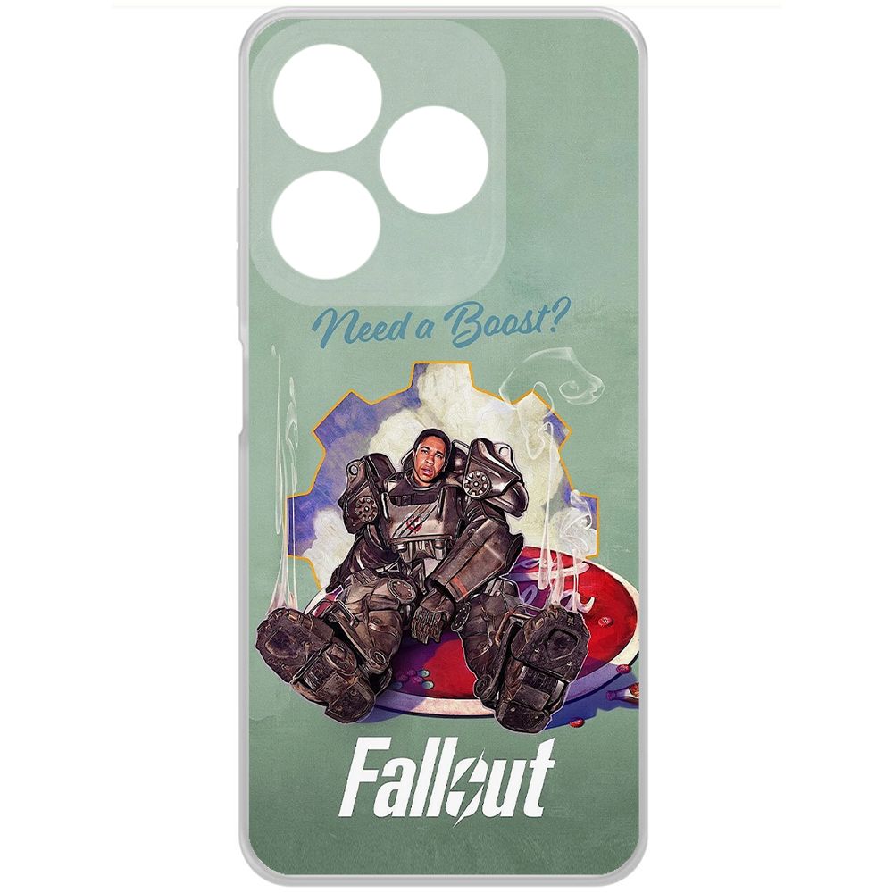 

Чехол-накладка Krutoff Clear Case Фоллаут (Fallout) - Нужно ускорение для TECNO Spark 10