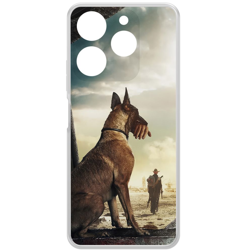 

Чехол-накладка Krutoff Clear Case Фоллаут (Fallout) - Псина для TECNO Spark 10 Pro, Прозрачный
