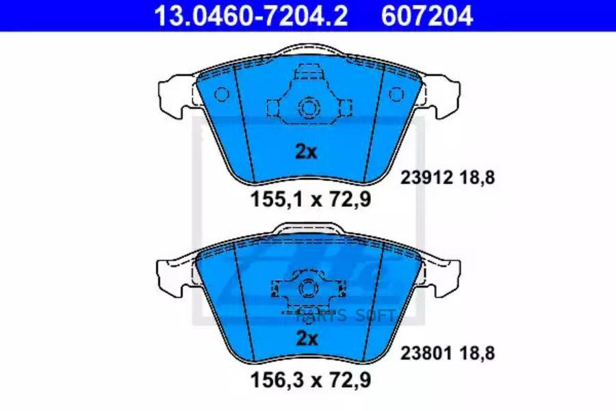 

Колодки тормозные дисковые передн, FORD: FOCUS II 2.5 ST 04- \ MAZDA: 3 2.3 MPS 03-09, 3 2