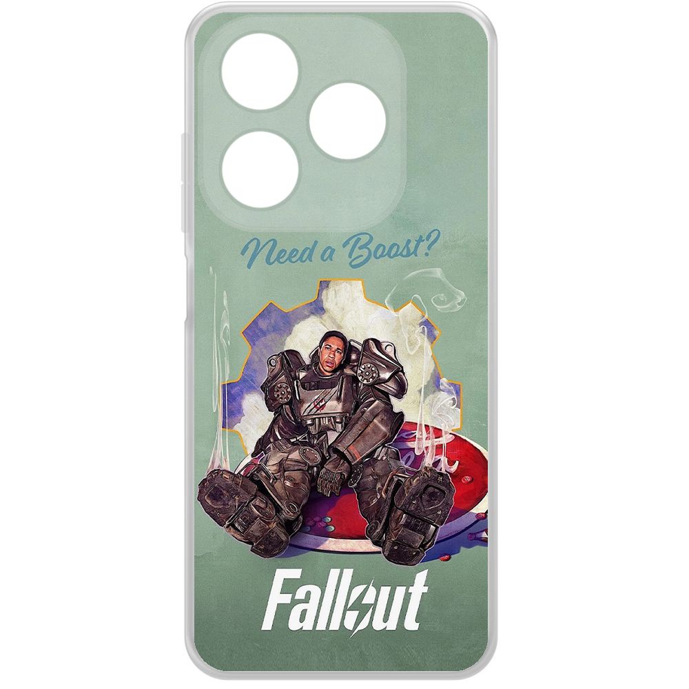 

Чехол-накладка Krutoff Clear Case Фоллаут (Fallout) - Нужно ускорение для TECNO Spark 20, Прозрачный