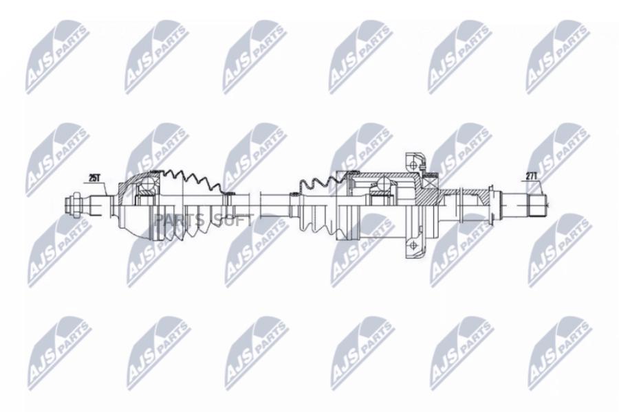 Полуось NPWME029 NTY
