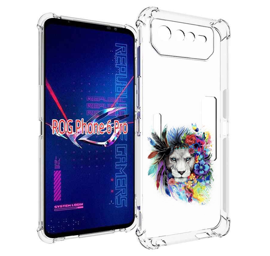 

Чехол MyPads Лев 2 для Asus ROG Phone 6 Pro, Прозрачный, Tocco