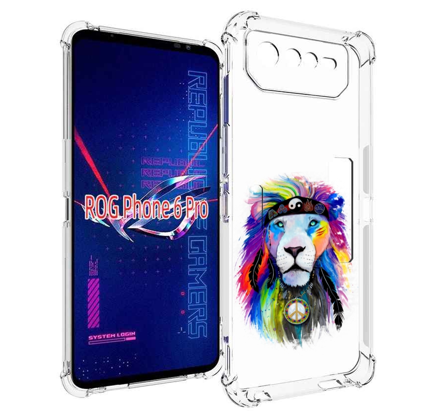 

Чехол MyPads Лев 3 для Asus ROG Phone 6 Pro, Прозрачный, Tocco