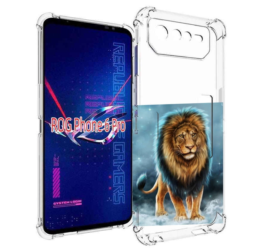 

Чехол MyPads Лев-в-тумане для Asus ROG Phone 6 Pro, Прозрачный, Tocco