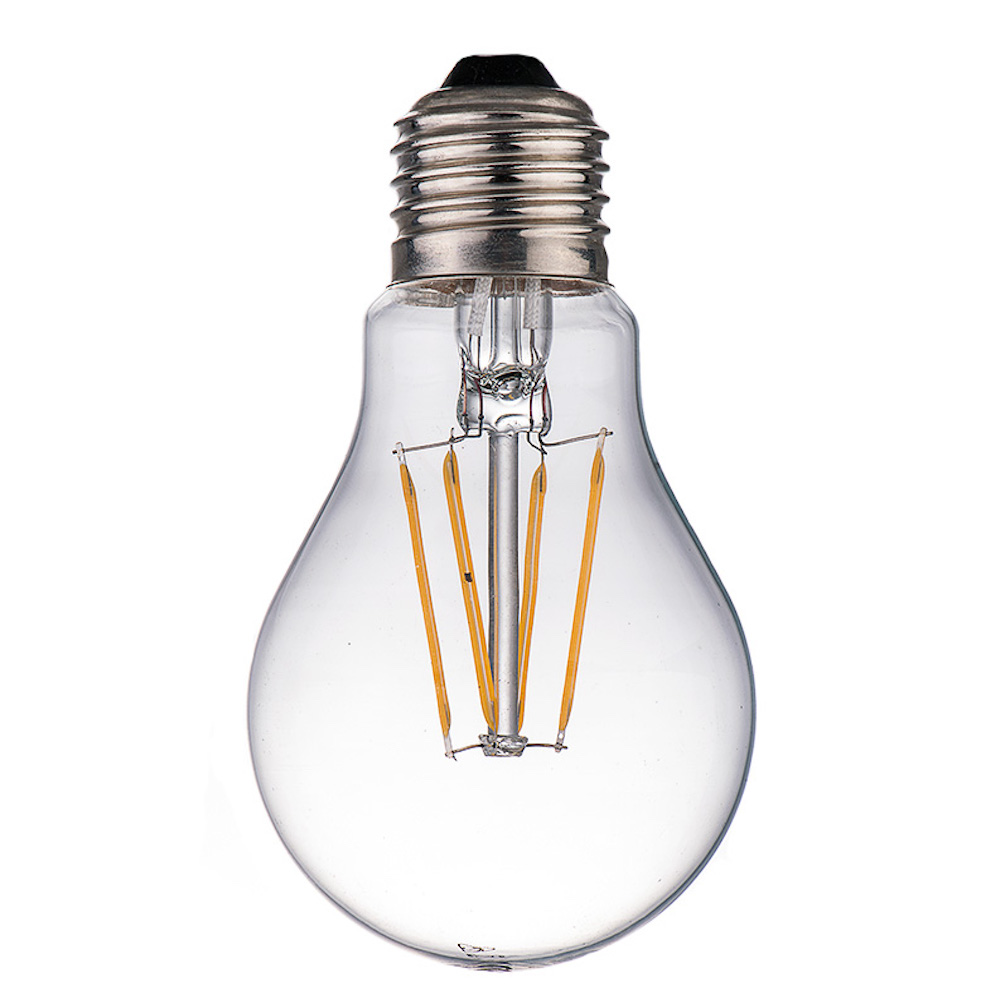 фото Лампа светодиодная нитевидная прозрачная груша а60 17 вт 4000 к е27 комплект 10 шт фарлайт