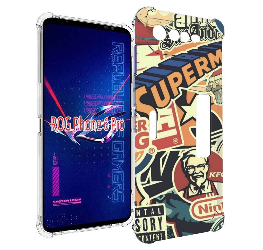 

Чехол MyPads Лейблы-на-постере для Asus ROG Phone 6 Pro, Прозрачный, Tocco
