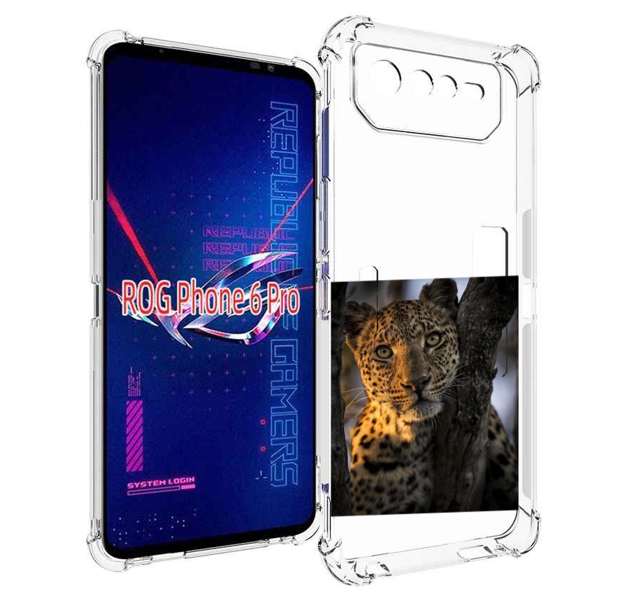 

Чехол MyPads Леопард для Asus ROG Phone 6 Pro, Прозрачный, Tocco