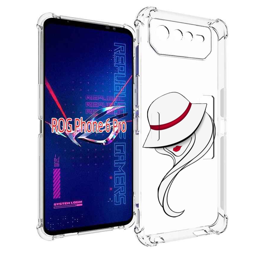 

Чехол MyPads Лого женский для Asus ROG Phone 6 Pro, Прозрачный, Tocco