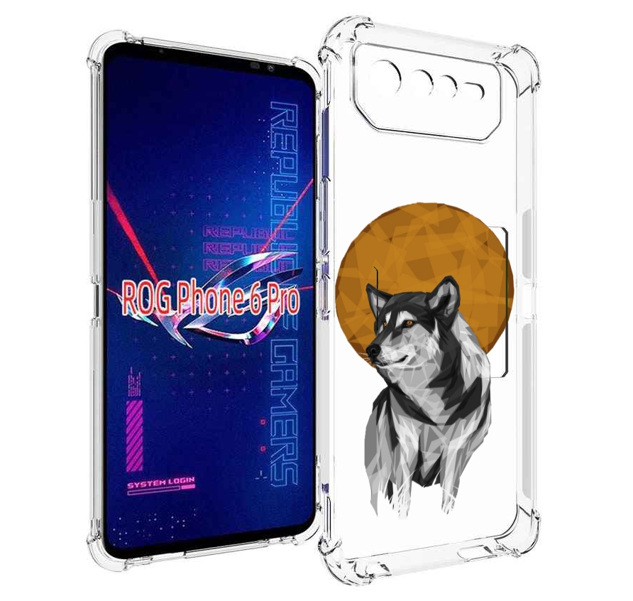 

Чехол MyPads Лунный волк для Asus ROG Phone 6 Pro, Прозрачный, Tocco
