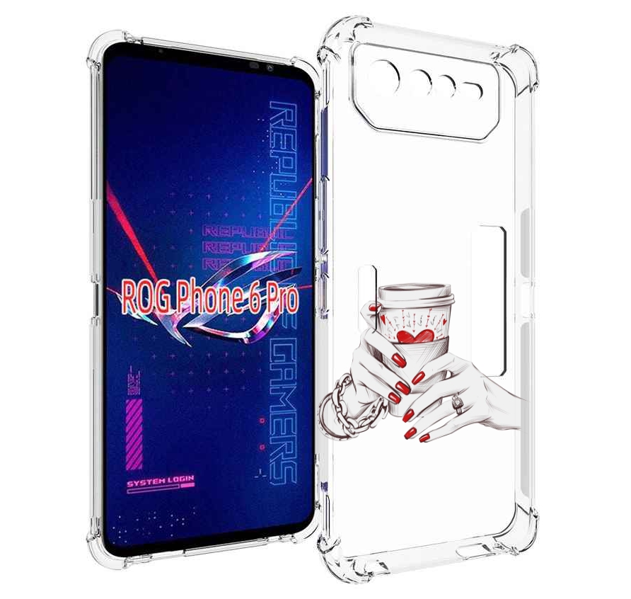 

Чехол MyPads Любовный-стакан для Asus ROG Phone 6 Pro, Прозрачный, Tocco