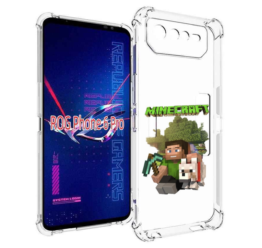 

Чехол MyPads Майнкрафт детский для Asus ROG Phone 6 Pro, Прозрачный, Tocco