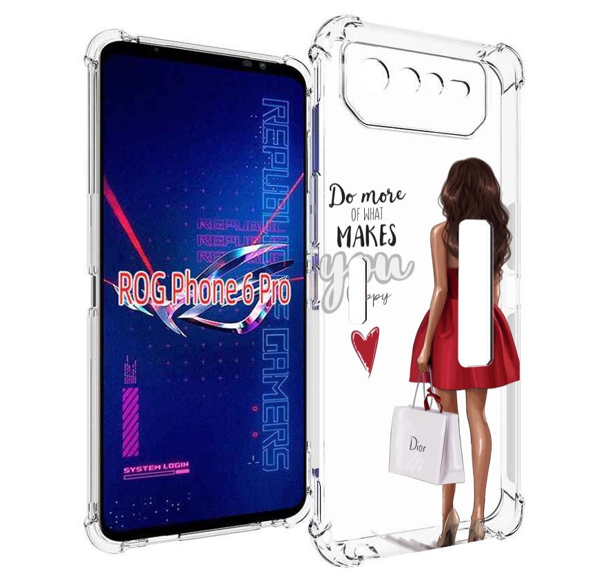 

Чехол MyPads Маленькие-радости женский для Asus ROG Phone 6 Pro, Прозрачный, Tocco