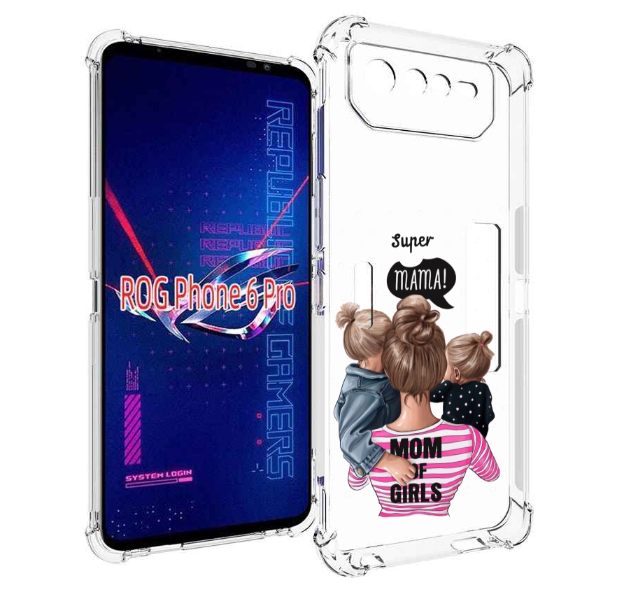 

Чехол MyPads Мама-девочек женский для Asus ROG Phone 6 Pro, Прозрачный, Tocco