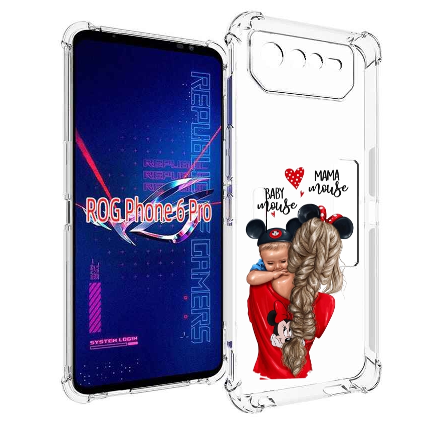 

Чехол MyPads Мама-маус женский для Asus ROG Phone 6 Pro, Прозрачный, Tocco