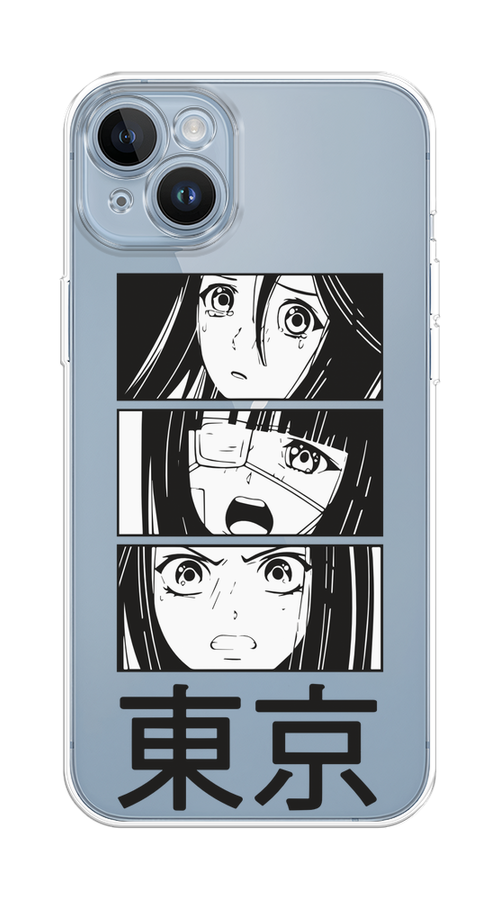

Чехол Homey на Apple iPhone 14 "Tokyo girls", Белый;черный;прозрачный, 15150-1