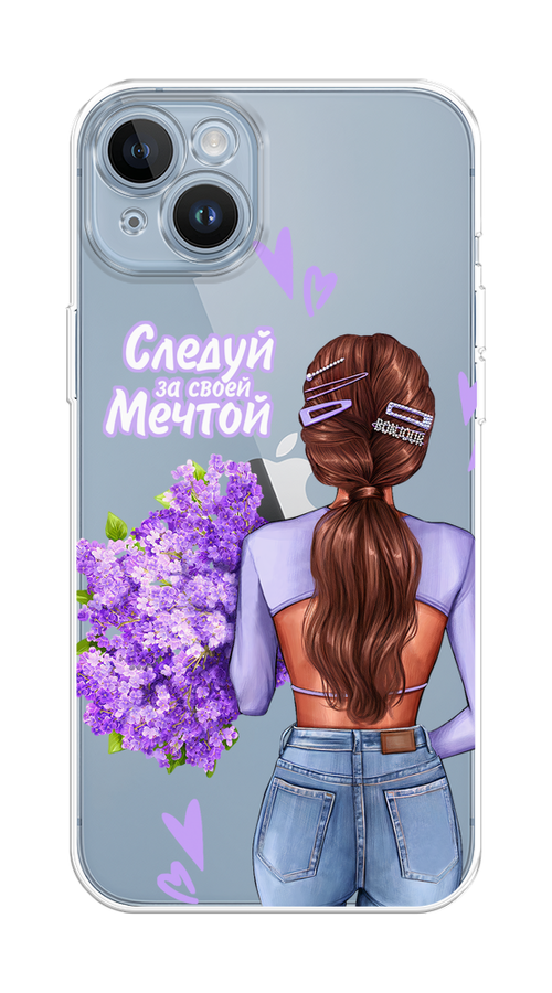 

Чехол Homey на Apple iPhone 14 "Следуй за своей мечтой", Фиолетовый;коричневый, 15150-1