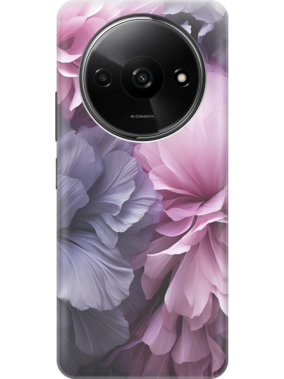 

Силиконовый чехол на Xiaomi Redmi A3 с рисунком "Розово-фиолетовые цветы", Розовый;фиолетовый, 20012118