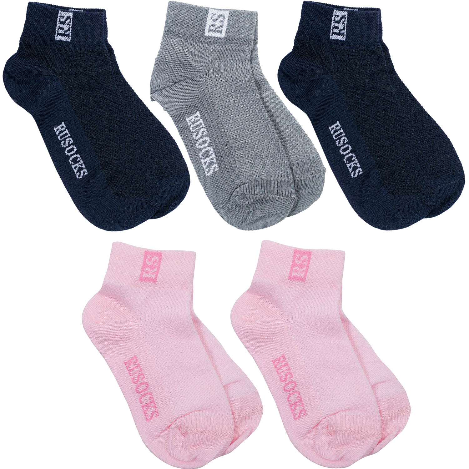 

Носки для девочек Rusocks 5-Д-36 цв. розовый; синий; серый; белый р. 24, 5-Д-36
