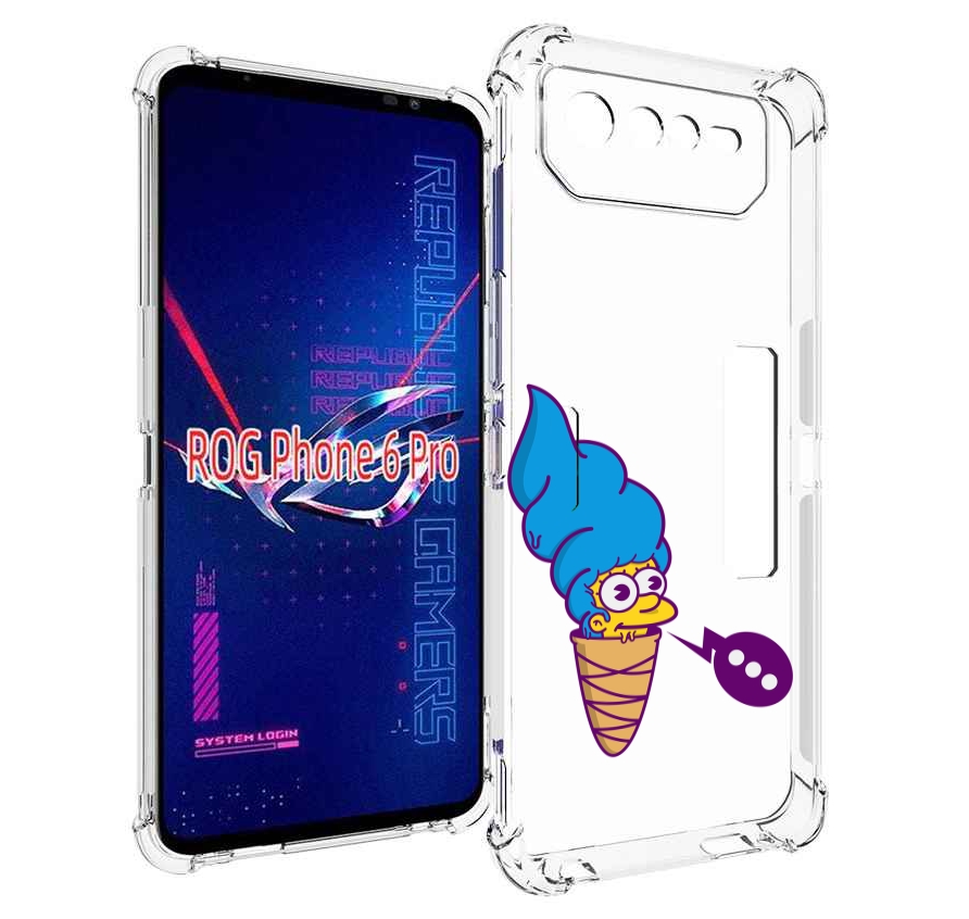 

Чехол MyPads Мардж-рожок для Asus ROG Phone 6 Pro, Прозрачный, Tocco