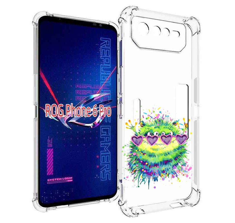 

Чехол MyPads Пушистый персонаж для Asus ROG Phone 6 Pro, Прозрачный, Tocco