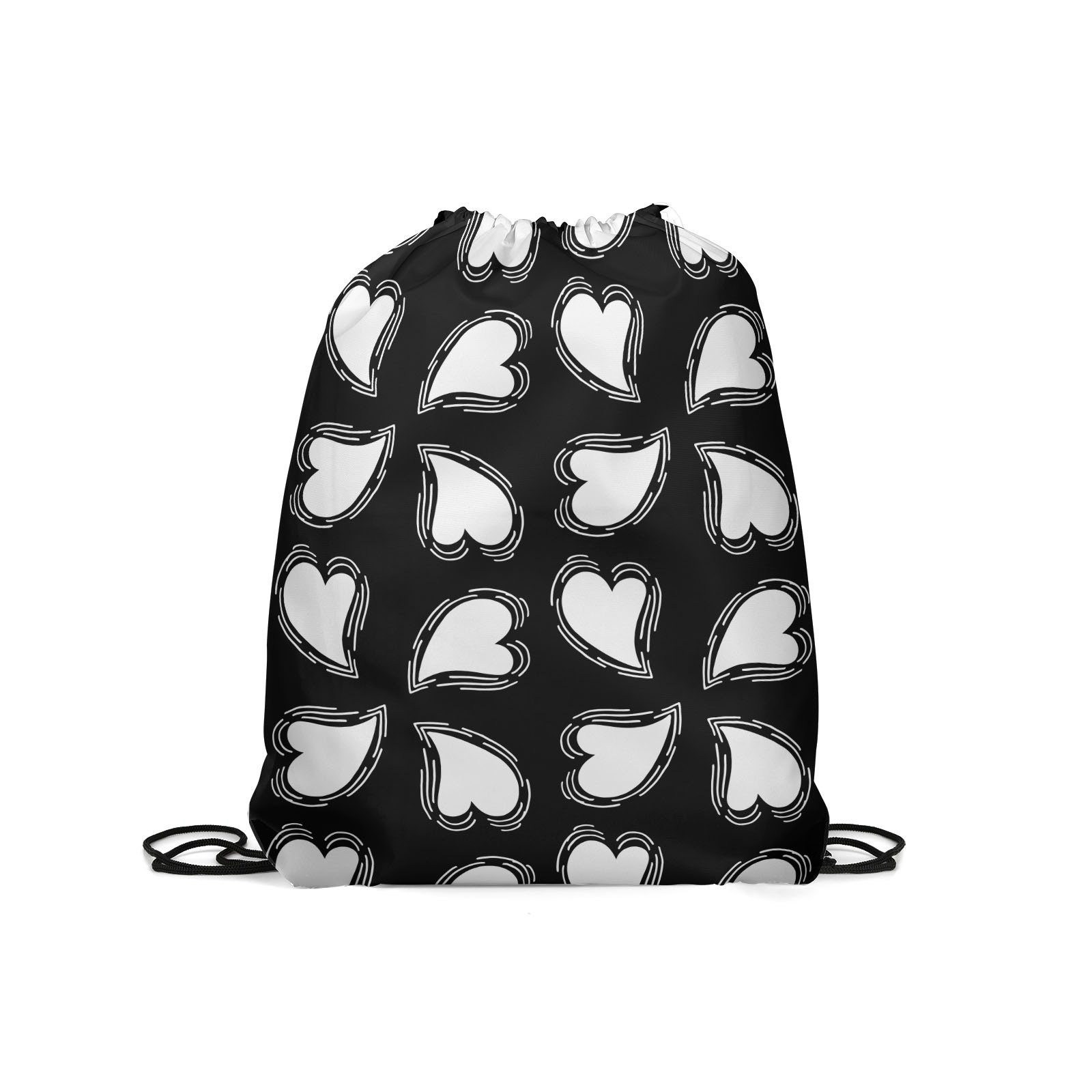 

Мешок для обуви унисекс Gorolla DrawstringBackpack 141 черный с белым, 42х35 см, DrawstringBackpack 141