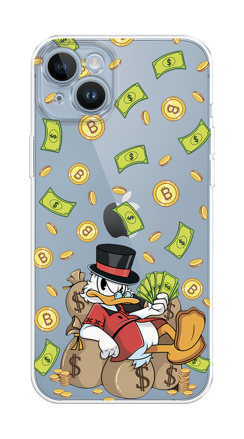 

Чехол Homey на Apple iPhone 14 "Скрудж Макдак в красном", Красный;черный;коричневый;прозрачный, 15150-1