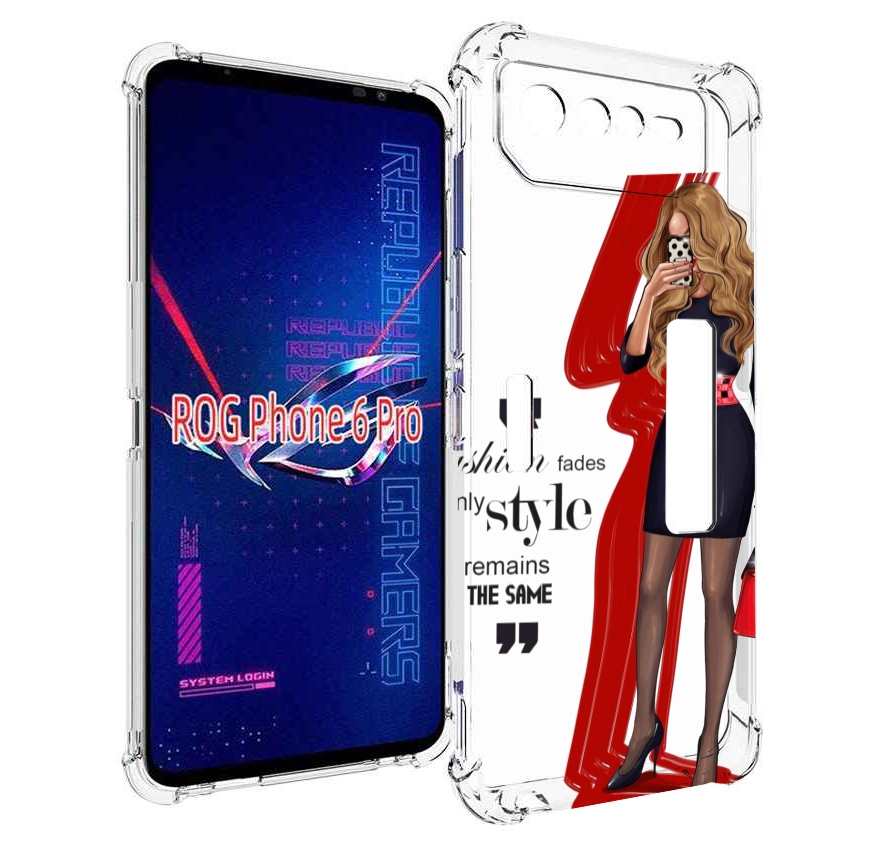 

Чехол MyPads Модная-девушка женский для Asus ROG Phone 6 Pro, Прозрачный, Tocco