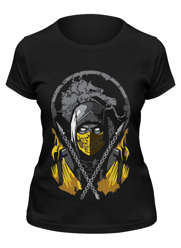 

Футболка женская Printio Скорпион (мортал комбат) черная XL, Черный, Скорпион (мортал комбат)