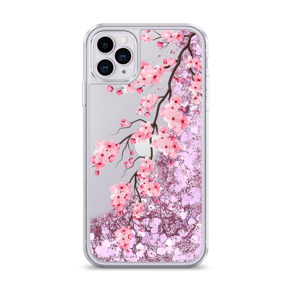 

Жидкий чехол с блестками "Розовая сакура" на Apple iPhone 11 Pro Max, 12294-1