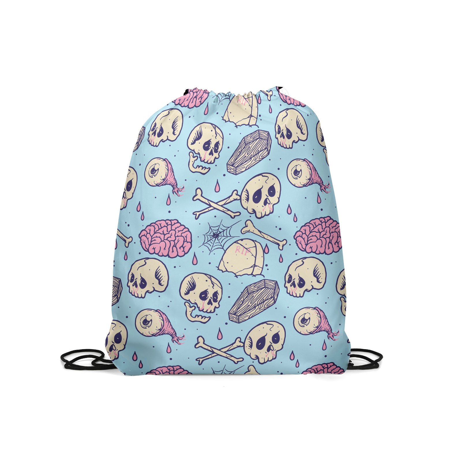 

Мешок для обуви унисекс Gorolla DrawstringBackpack 667 голубой с бежевым, 42х35 см, DrawstringBackpack 667