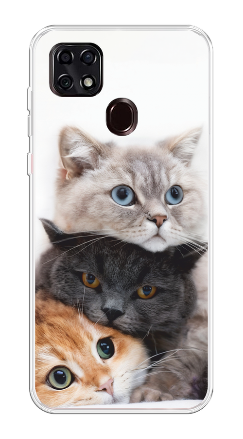 

Чехол на ZTE Blade 20 Smart "Пушистые мордашки", Серый;черный;оранжевый, 133550-1