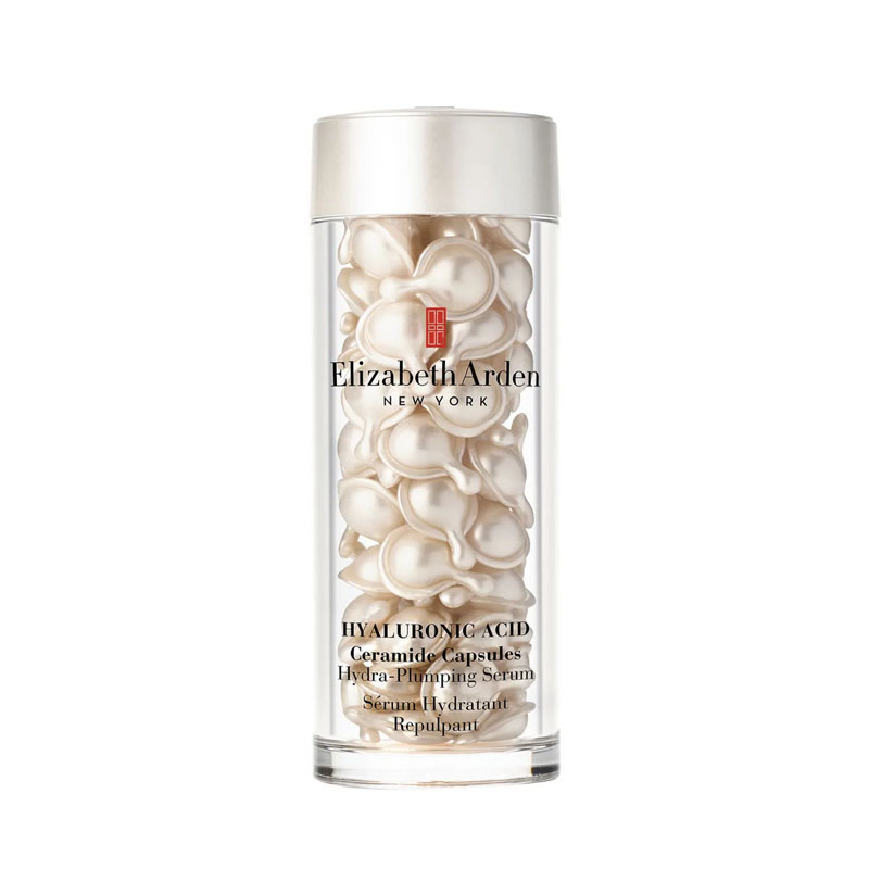 фото Cыворотка для лица elizabeth arden hyaluronic acid ceramide capsules hydra-plumping 60 кап