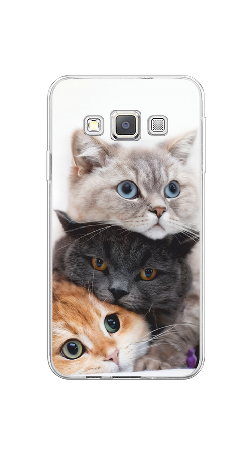 

Чехол на Samsung Galaxy A3 "Пушистые мордашки", Серый;черный;оранжевый, 20150-1