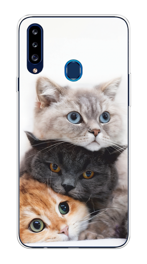 

Чехол на Samsung Galaxy A20s "Пушистые мордашки", Серый;черный;оранжевый, 2100850-1