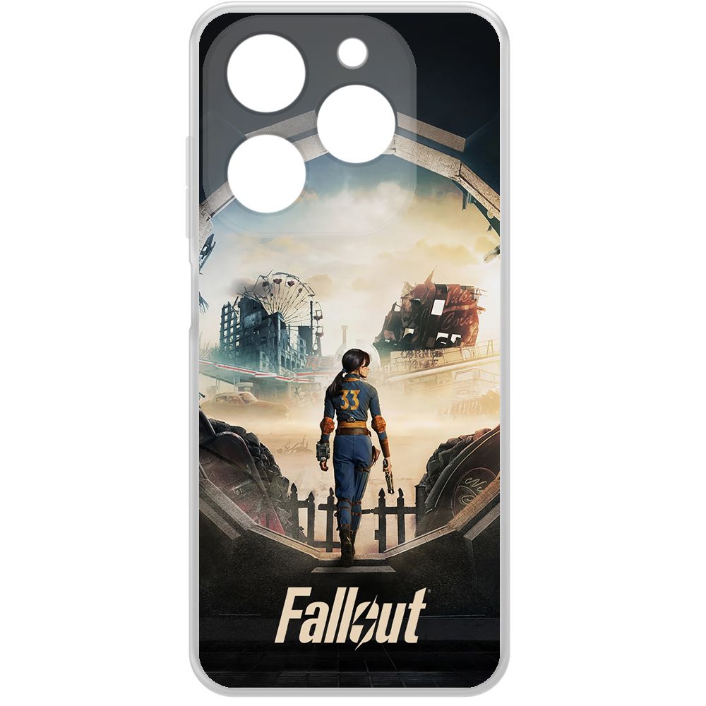

Чехол-накладка Krutoff Clear Case Фоллаут (Fallout) - Убежище 33 для TECNO Spark 20С