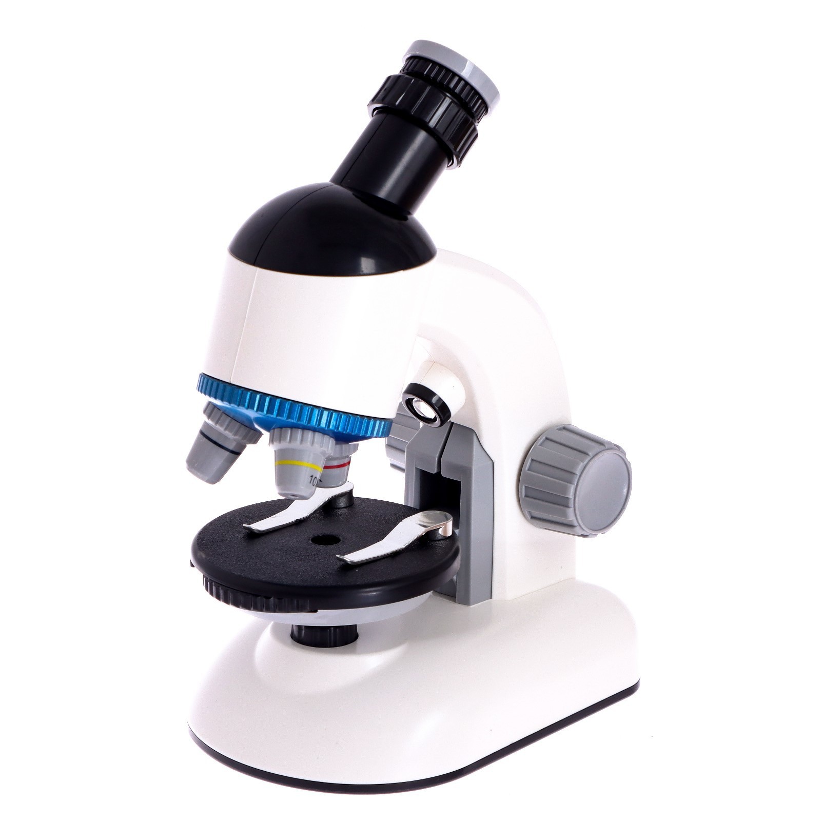 Микроскоп детский Набор биолога в чемодане кратность х40, х100, х640, подсветка, белый