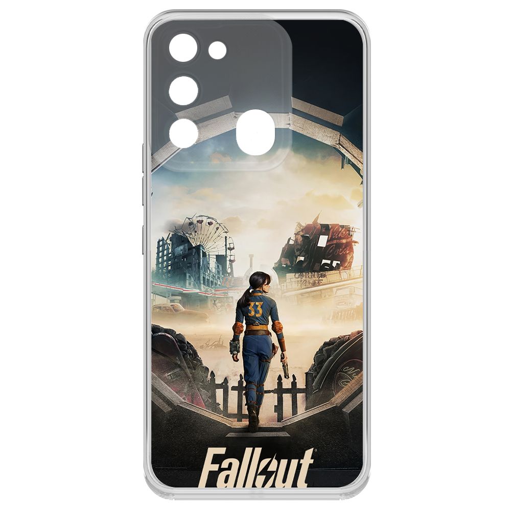 

Чехол-накладка Krutoff Clear Case Фоллаут (Fallout) - Убежище 33 для TECNO Spark 8C, Прозрачный