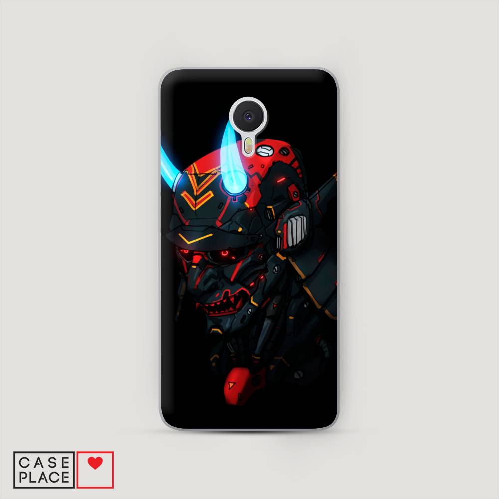 

Чехол Awog на Meizu M3 Note "Неоновый самурай", Черный;красный;голубой, 70550-6