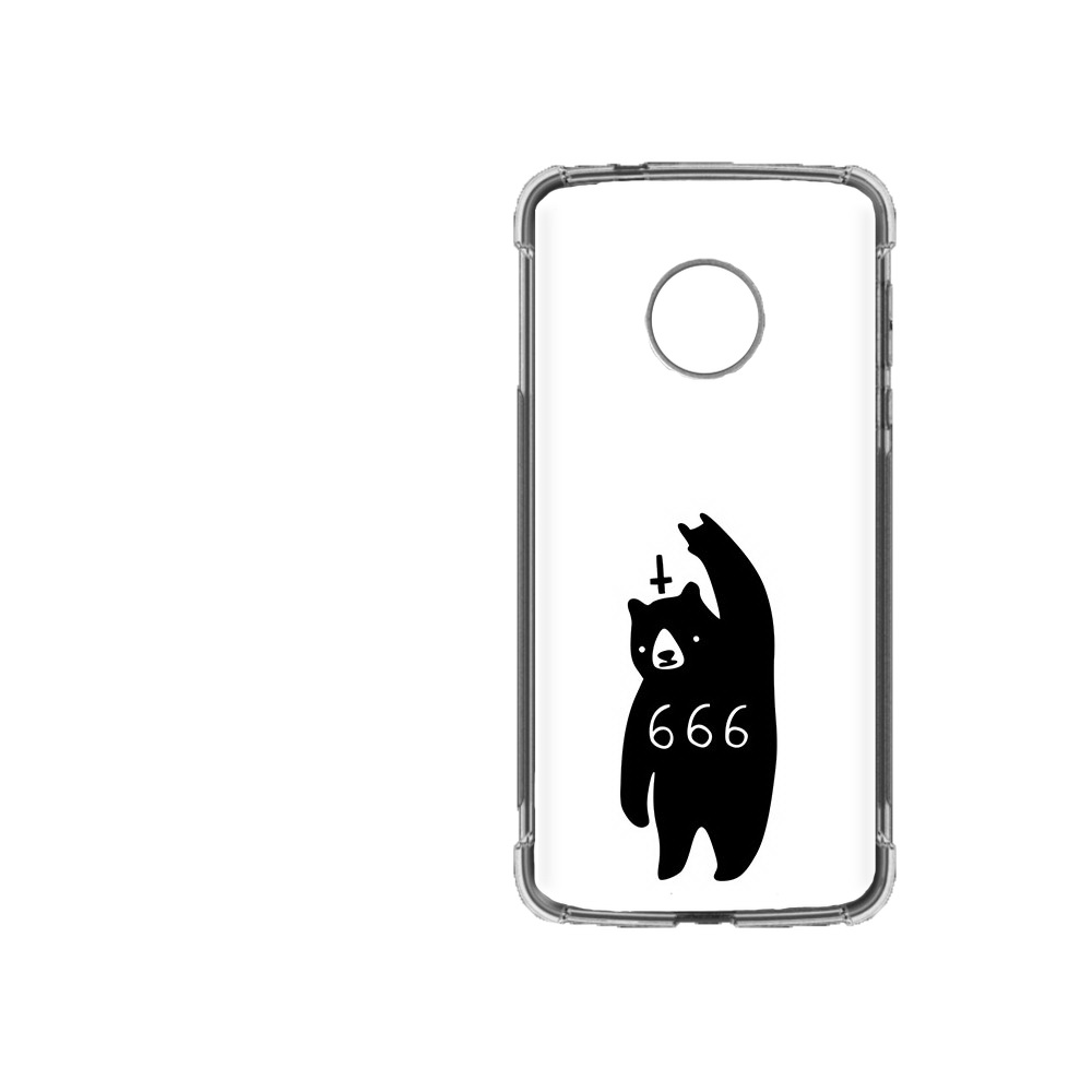 

Чехол MyPads Tocco для Motorola Moto Z2 Force медведь 666, Прозрачный, Tocco