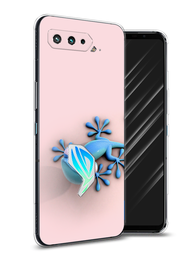 

Чехол Awog на Asus ROG Phone 5S "Голубая ящерка", Розовый;голубой;белый, 44550-2