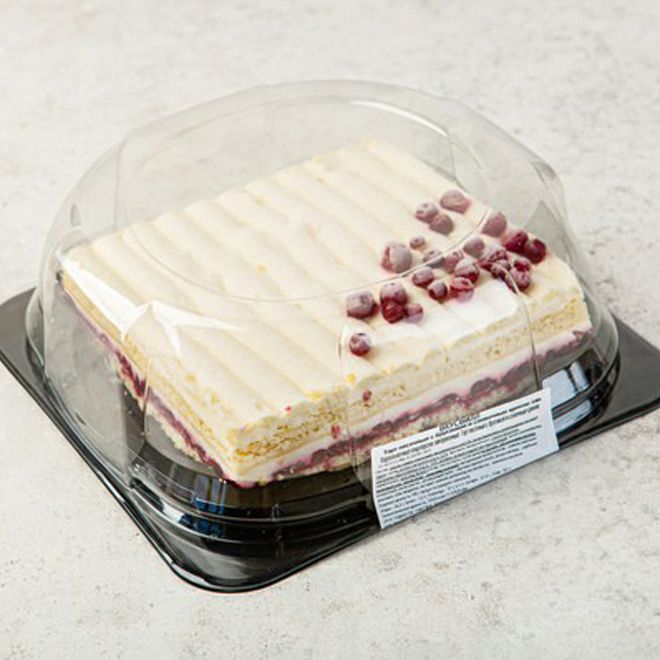 Торт ВкусВилл песочный с брусникой и сливочным кремом замороженный 450 г