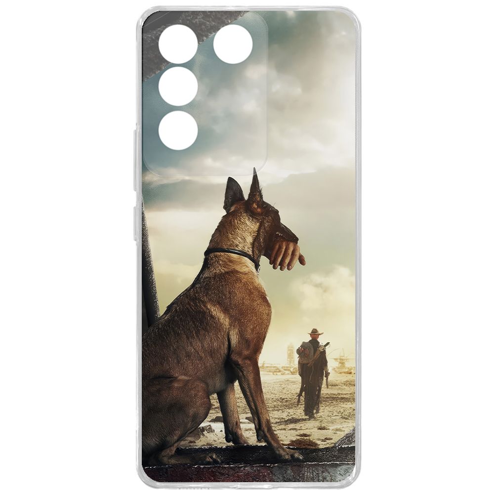 

Чехол-накладка Krutoff Clear Case Фоллаут (Fallout) - Псина для Vivo T2