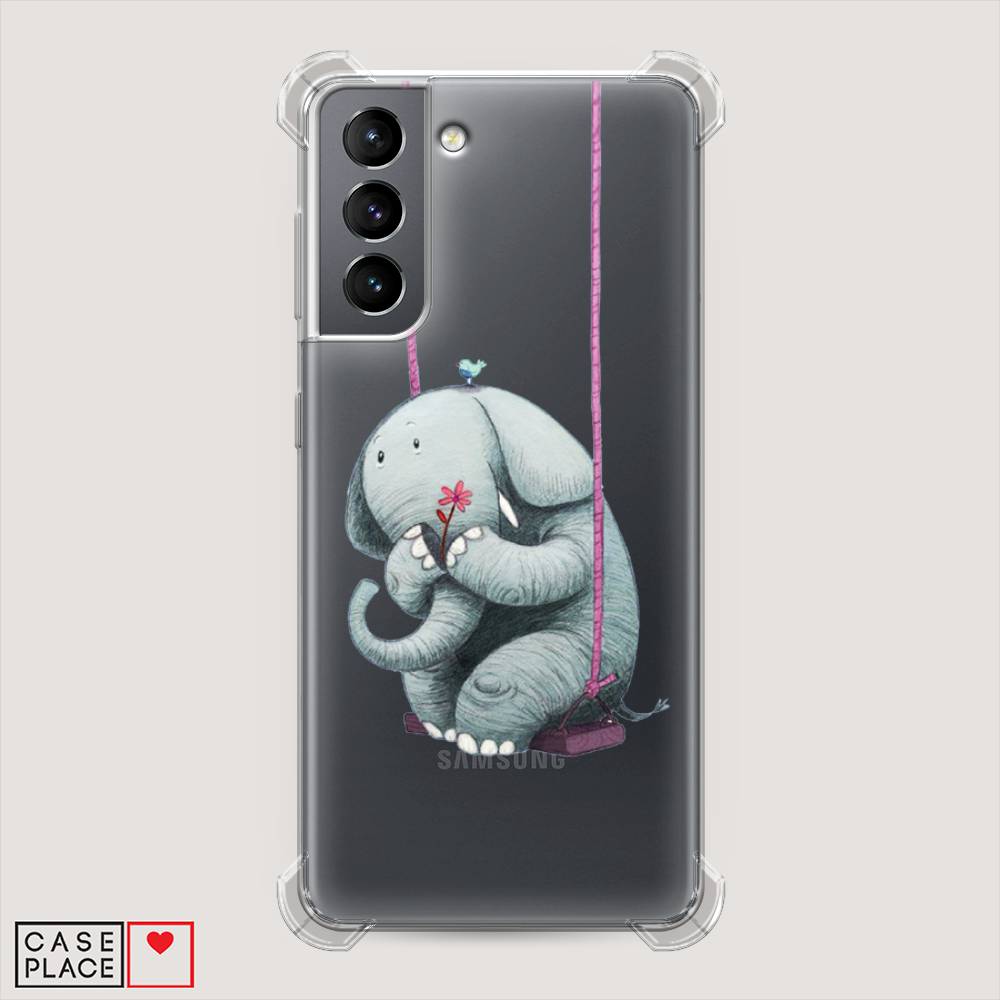 

Чехол Awog на Samsung Galaxy S21 / Самсунг S21 "Грустный слоник", Розовый, 2101851-1