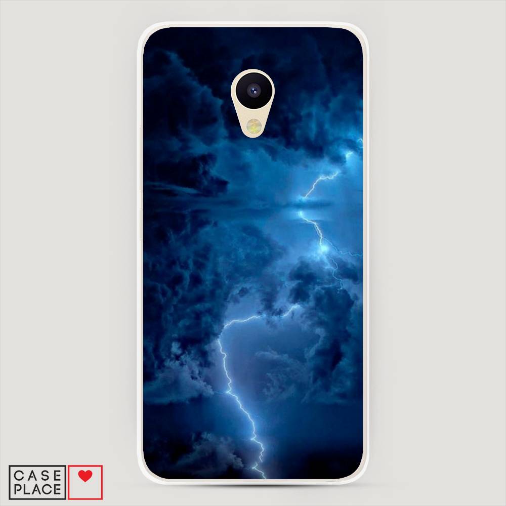 

Чехол Awog на Meizu M5 "Молния", Синий, 70750-4
