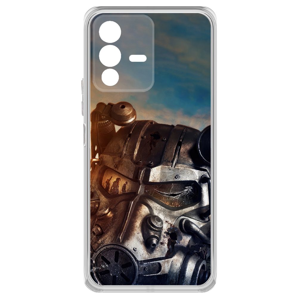 

Чехол-накладка Krutoff Clear Case Фоллаут (Fallout) - Шлем Т-60 для Vivo V23, Прозрачный